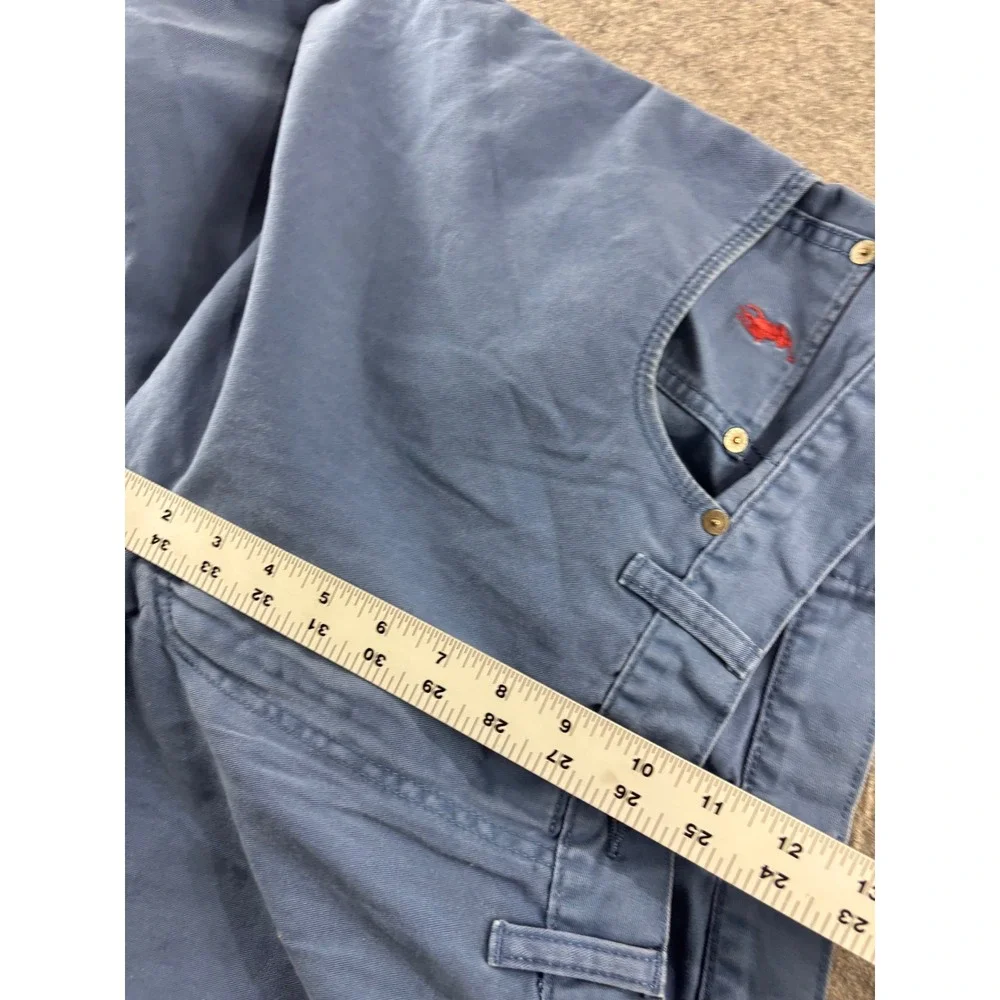 Polo Ralph Lauren Blue Twill Straight Leg Chino Pants Cotton Mens 36x30 Prep SEE